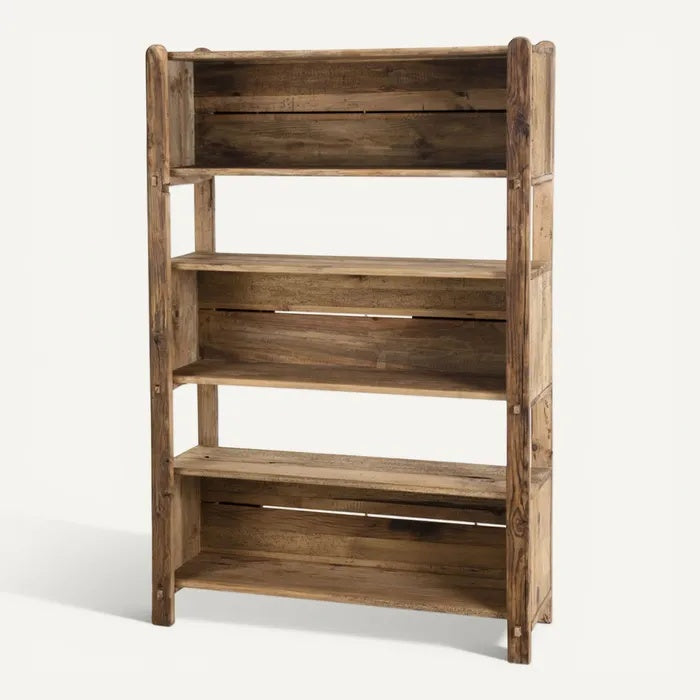 **Technische titel in het Nederlands: Eenvoudige houten boekenplank met meerdere planken**