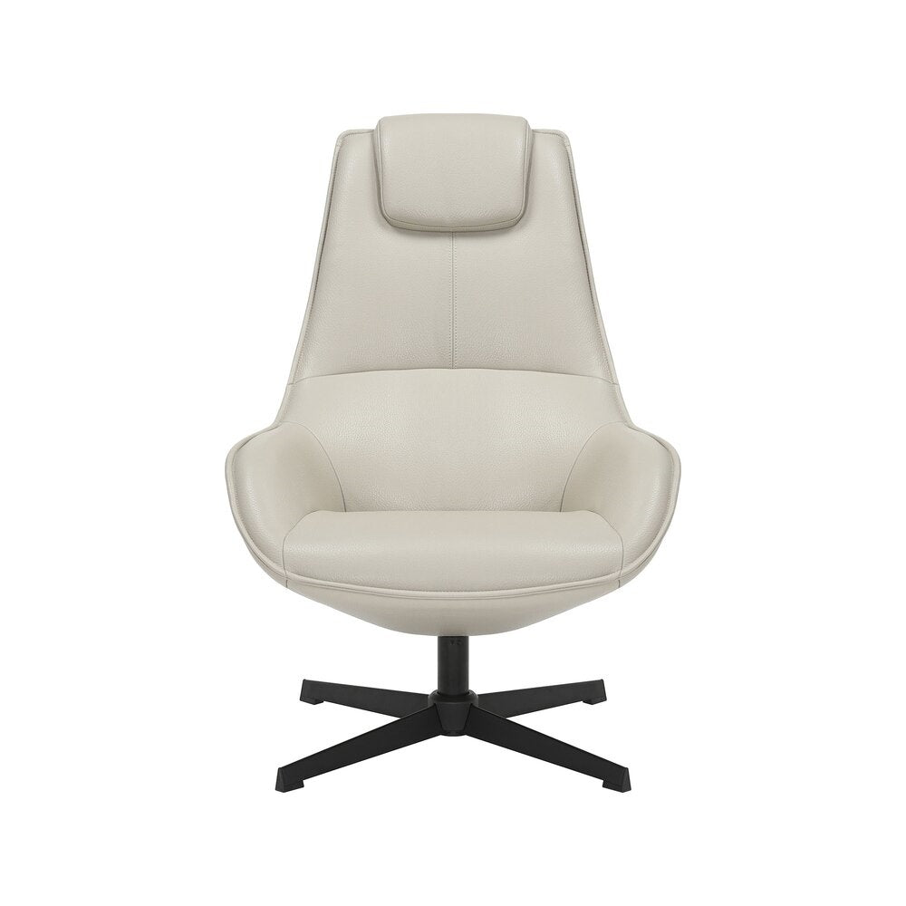 **Ergonomische, moderne draaistoel met lederen bekleding**